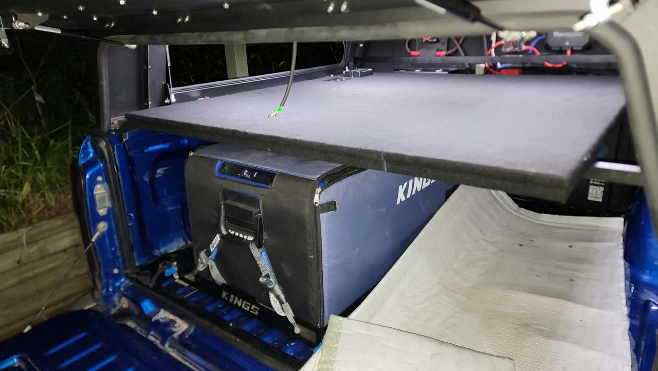 fridge under the false floor