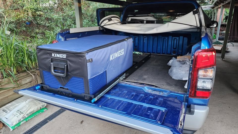 fridge on the drawer under the tonneau cover