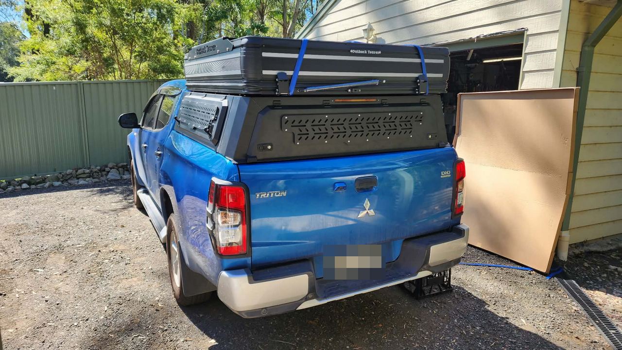 rooftop tent fitted on the canopy